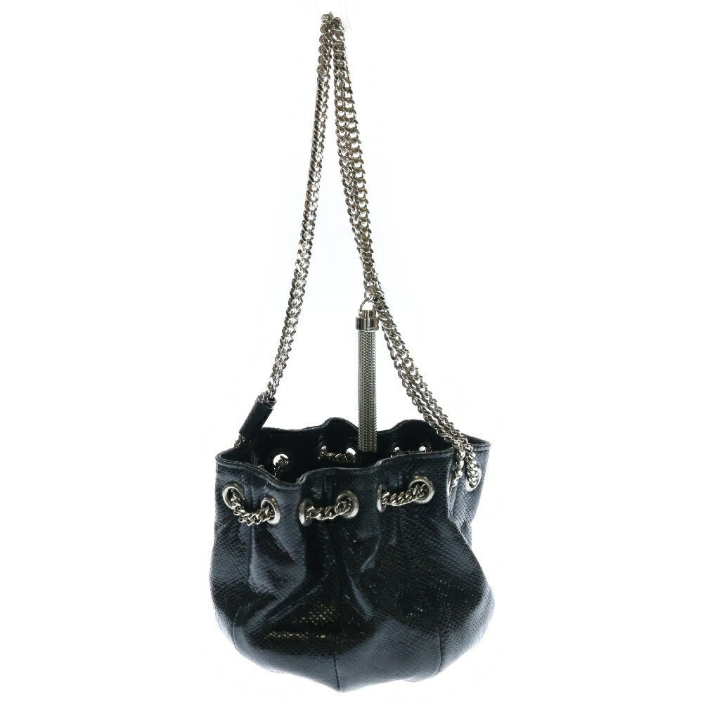 Saint Laurent Python Bag Drawstring Paris Chain B… - image 2